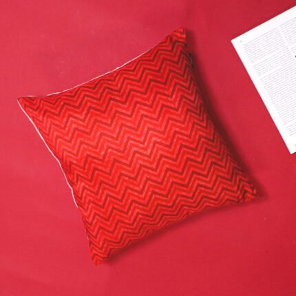 Red Color satin Cushion Cover