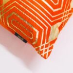 Orange Velvet 16 x 16 Inches 1 Cushion Cover