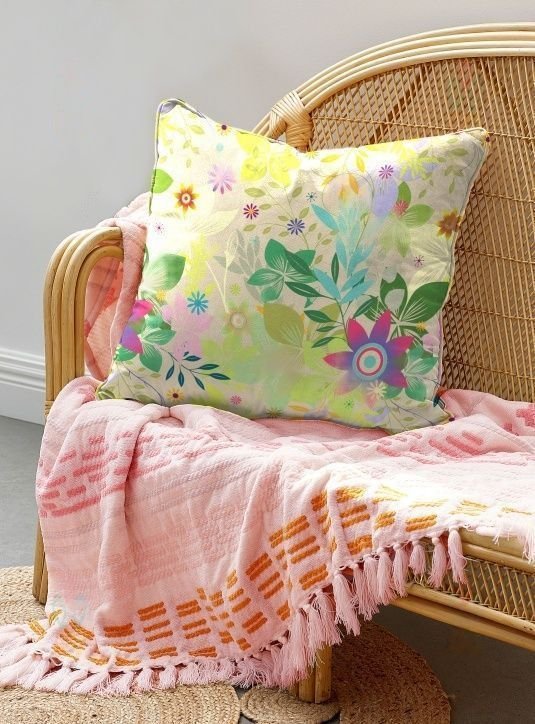 Multicolor Satin Cushion Cover