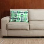 Green Tricolor Satin Cushion Cover