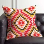 Multicolor Red Satin Cushion Cover