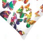 Beautiful Butterfly Print Satin Cushion Cover Set of 2