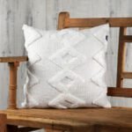 Tuftted Cushion Cover 16 x 16 inches in Cotton, Set of 1