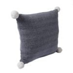 Grey Cotton Pattern 61 x 66 Inch Throw with 1 Piece of Cushion