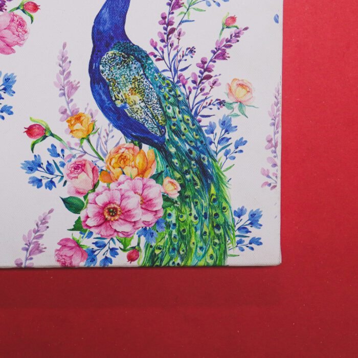 Multicolor Peacock Printed Canvas painting
