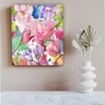 Multicolor Flower Printed Wall Art painting