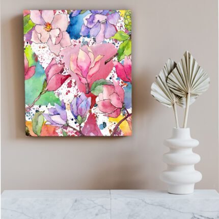 Multicolor Flower Printed Wall Art painting