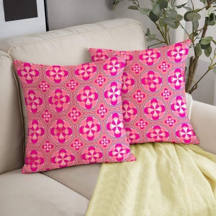 Pink Silky Smooth Satin Cushion Cover