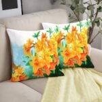 Flower Print Multicolor Cushion Cover Set of 2