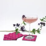 Pink Design MDF Wood Tea,Coffee Coasters with Stand Set of (10 * 10 cm)