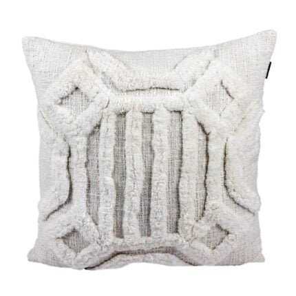 White Cotton Tuftted Cushion Cover