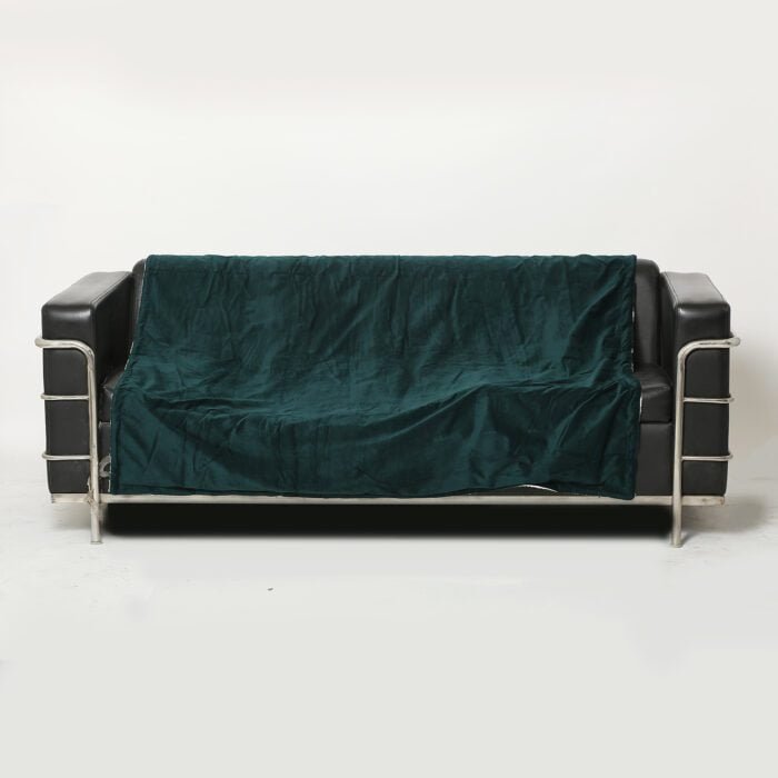 Green Polyster Plain Solid Pattern 68 x 52 Inch Throw,