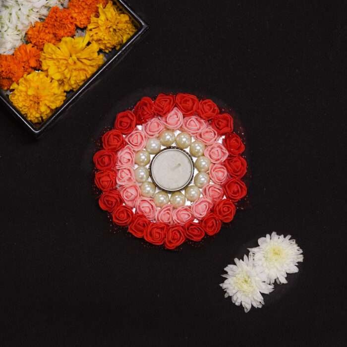 Flower Design Diwali Tea Light