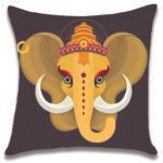 Ganesh face Printed Cushion