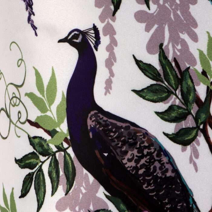 Peacock Design Satin Cushion Cover