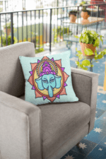 Shree Ganesh face Printed Cushion