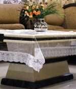 3D with Silver Lace (Transparent) Tablecloth