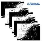 Black and White Practical Table Mat - Set of 6
