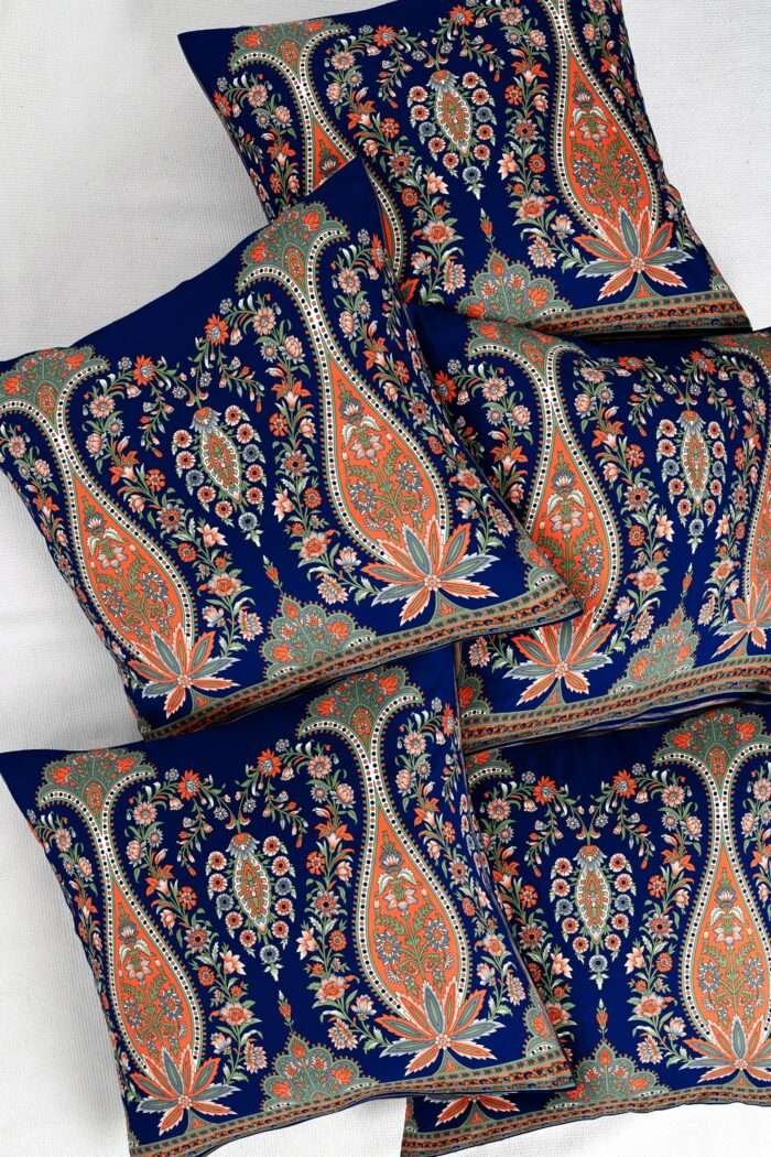 Royal Blue Velvet Cushion Cover (Set of 5)