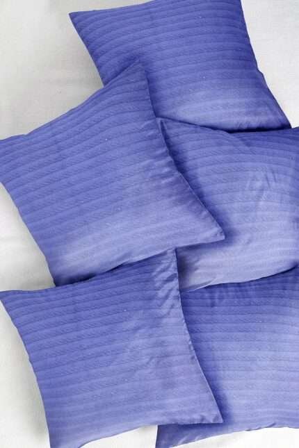 Blue Striped Cotton Cushion Covers (Set of 5)