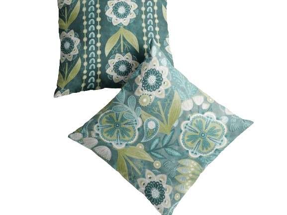 Multi Green Cushion Cover set of 2