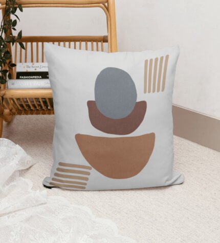 White multicolor cushion cover 16x16