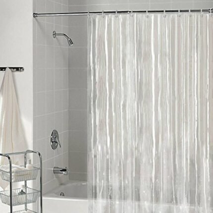 Bathroom Curtains Transparent 7FtX4Ft Set of 2