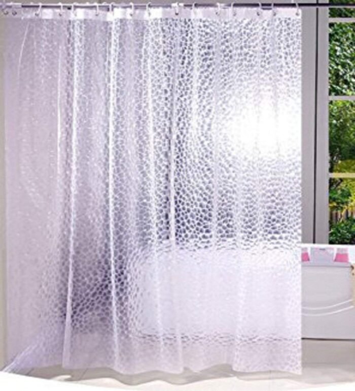 Bathroom Curtains Diamond print 7FtX4Ft Set of 2