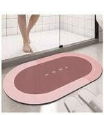 Bathroom Mat Pink Rubber 22x14 Inches AntiSkid