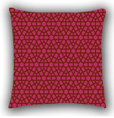 red satin cushion cover